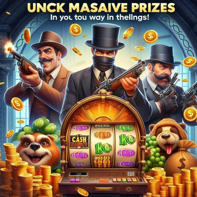 Unlock massive prizes in Cash Bandits 3 slot! Join the heist and spin your way to thrilling wins with exciting features and big rewards.