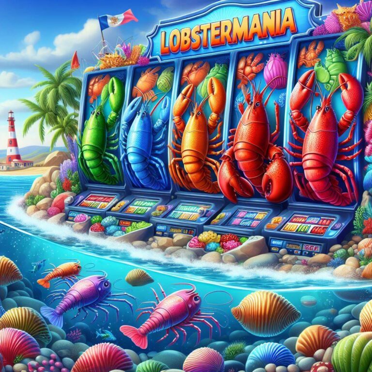 Colorful lobsters and a coastal setting create a lively atmosphere in the Lobstermania slot game, offering an exciting and rewarding gaming experience.